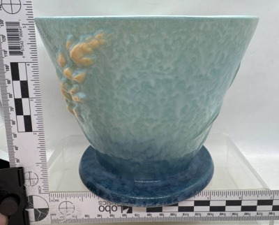 Roseville Wincraft 256-5" Flower Pot, blue - 5