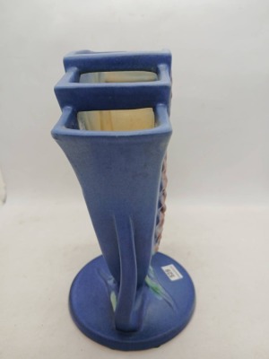 Roseville Foxglove 47-8" Vase, blue - 2