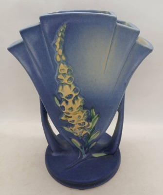 Roseville Foxglove 47-8" Vase, blue - 3