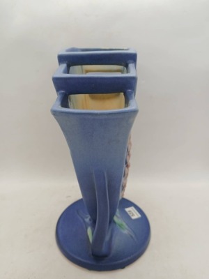 Roseville Foxglove 47-8" Vase, blue - 4