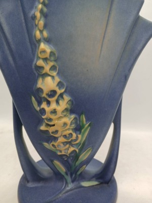 Roseville Foxglove 47-8" Vase, blue - 5
