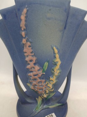 Roseville Foxglove 47-8" Vase, blue - 7