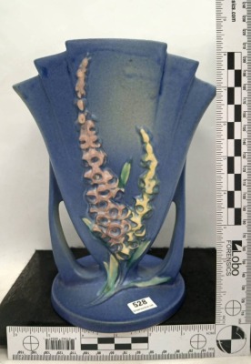 Roseville Foxglove 47-8" Vase, blue - 8