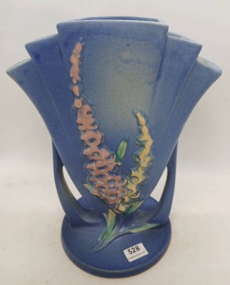 Roseville Foxglove 47-8" Vase, blue - 9