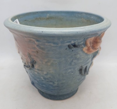 Roseville Magnolia 666-5" Flower Pot, blue - 4