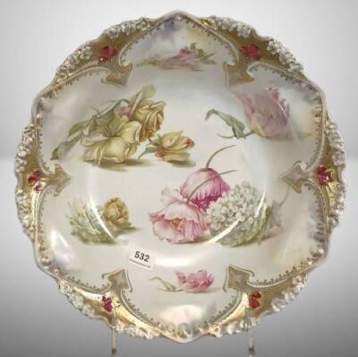 RS Prussia 9"d Decorated Bowl