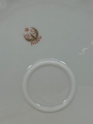 RS Prussia Ribbon and Jewel Mold Cracker Jar - 8