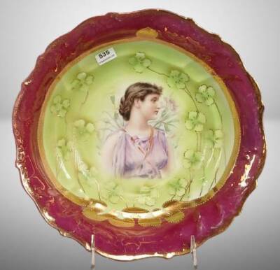 Royal Saxe Germany Decorative 9.5"d Bowl