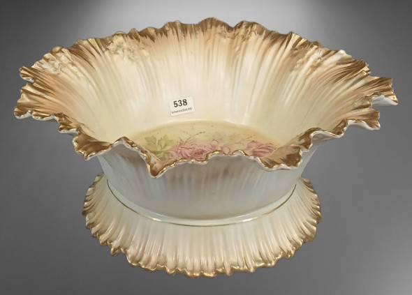 RS Prussia Bowl With Floral Design and Gilded Edges