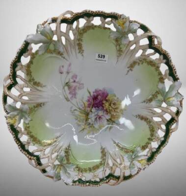 RS Prussia 10"d Floral Bowl