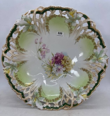 RS Prussia 10"d Floral Bowl - 6