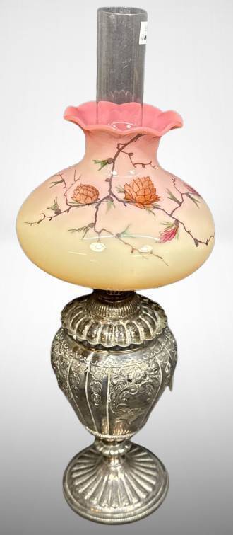 Silver Oil Lamp with Hallmarked Base