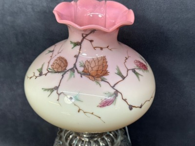 Silver Oil Lamp with Hallmarked Base - 2