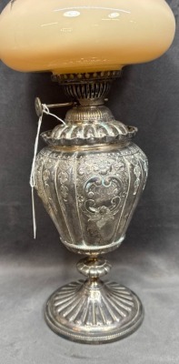 Silver Oil Lamp with Hallmarked Base - 4
