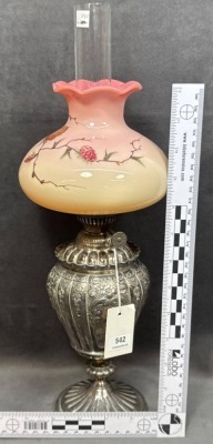 Silver Oil Lamp with Hallmarked Base - 5