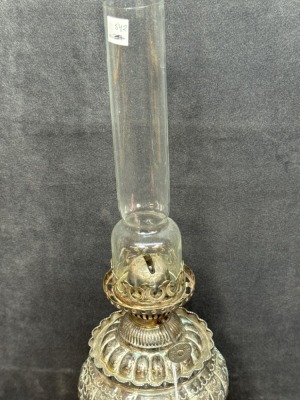 Silver Oil Lamp with Hallmarked Base - 6