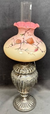 Silver Oil Lamp with Hallmarked Base - 11