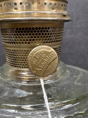 Aladdin Lincoln Drape Oil Lamp with Brass Burner - 5