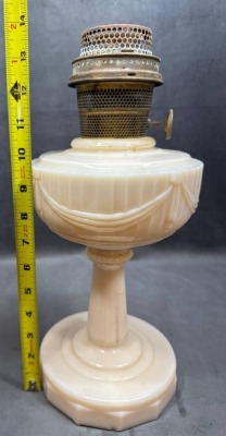 Rose Moonstone Aladdin Lincoln Drape Oil Lamp - 9