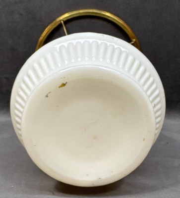 Milk Glass Parlor Lamp with Electric Burner - 8