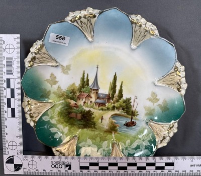 RS Prussia 9-Inch Plates With Castle Scene - 6