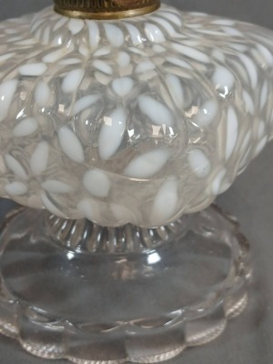 Northwood Snowflake Finger Hand Lamp in Opalescent Glass - 5