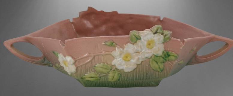 Roseville White Rose 393-12" Console Bowl