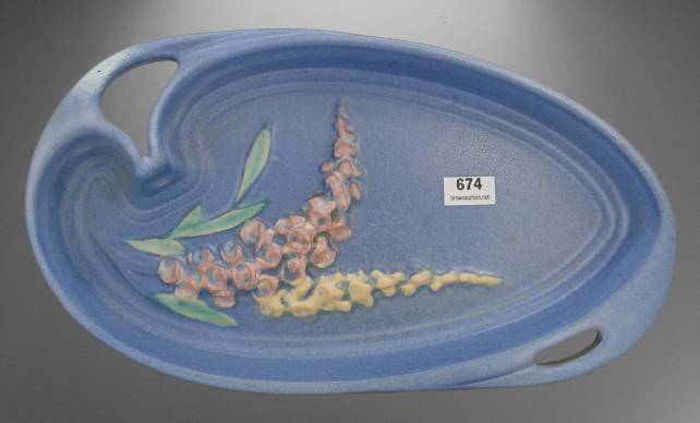 Roseville Foxglove 420-10" Blue Tray