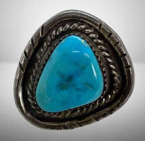 Sterling Silver Ring with Turquoise Stone