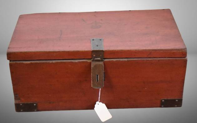 Wooden Storage Chest with Metal Hardware