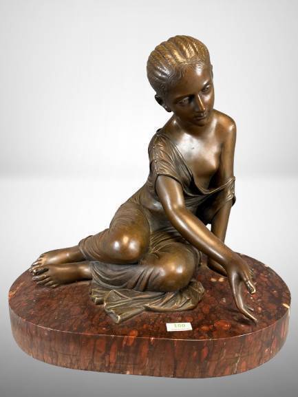La Joueuse d"Osselets French Bronze Sculpture