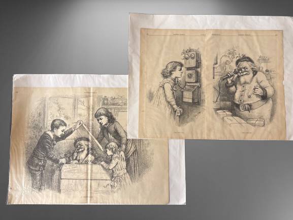 1884-1885 Illustrated Prints by Thomas Nast
