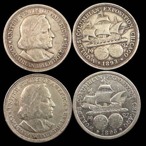 (4) 1893 Columbian Exposition Half Dollars