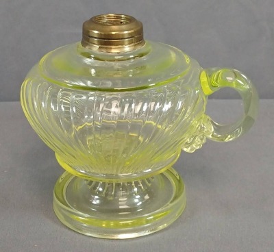 Vaseline Glass Oil Finger Lamp - 4