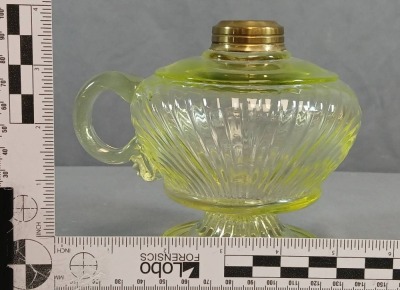 Vaseline Glass Oil Finger Lamp - 9