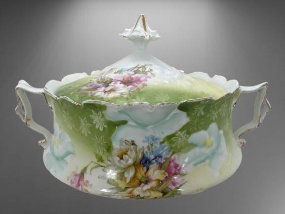 RS Prussia Biscuit Jar with Lid