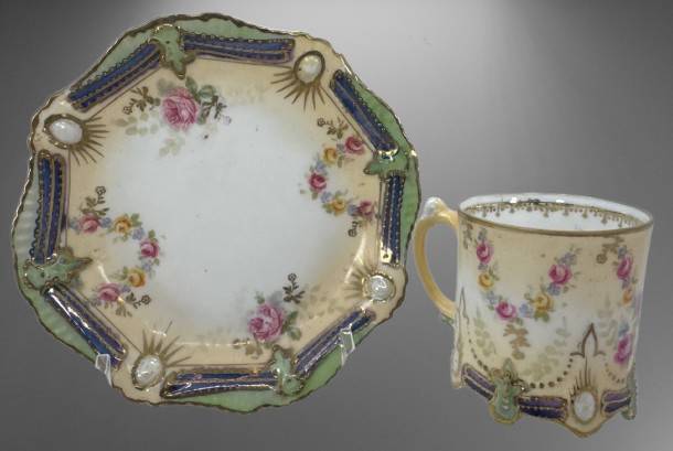 RS Prussia Chocolate Cup and Saucer Set