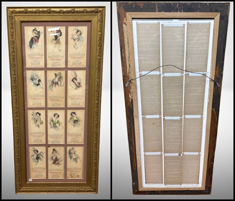 Framed 1917 Woodson-Fennewald Calendar Prints
