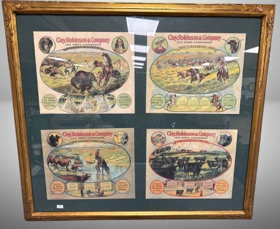 Framed Clay, Robinson & Company Calendar Prints