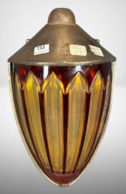 Art Deco Style Wall Sconce with Glass Shade