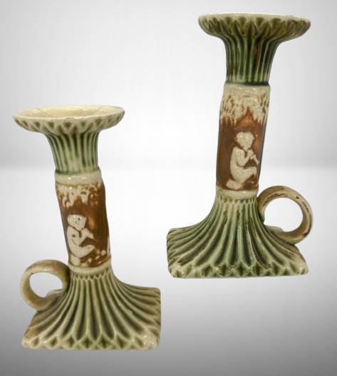 Roseville Donatello 1009-6" Candleholders