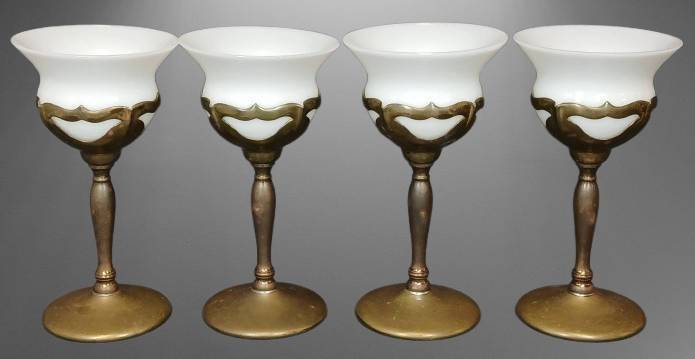 4 Faber Bros. Solid Brass Goblets