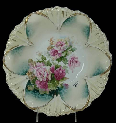 RS Prussia Mold 91 Bowl with Floral Design
