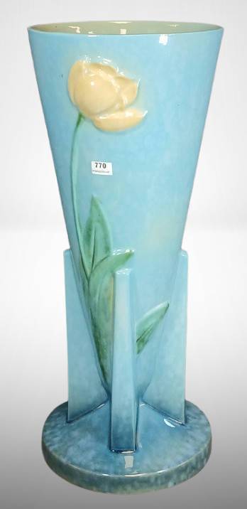 Roseville Wincraft 289-18" Blue Floor Vase