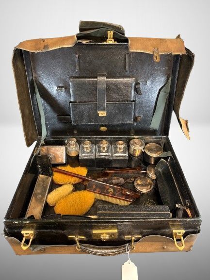 French Dressing Case with Sterling Hallmarks