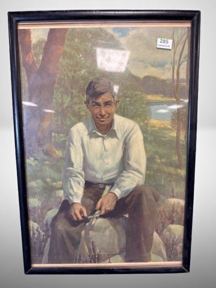 Framed Print of Will Rogers with Inscription
