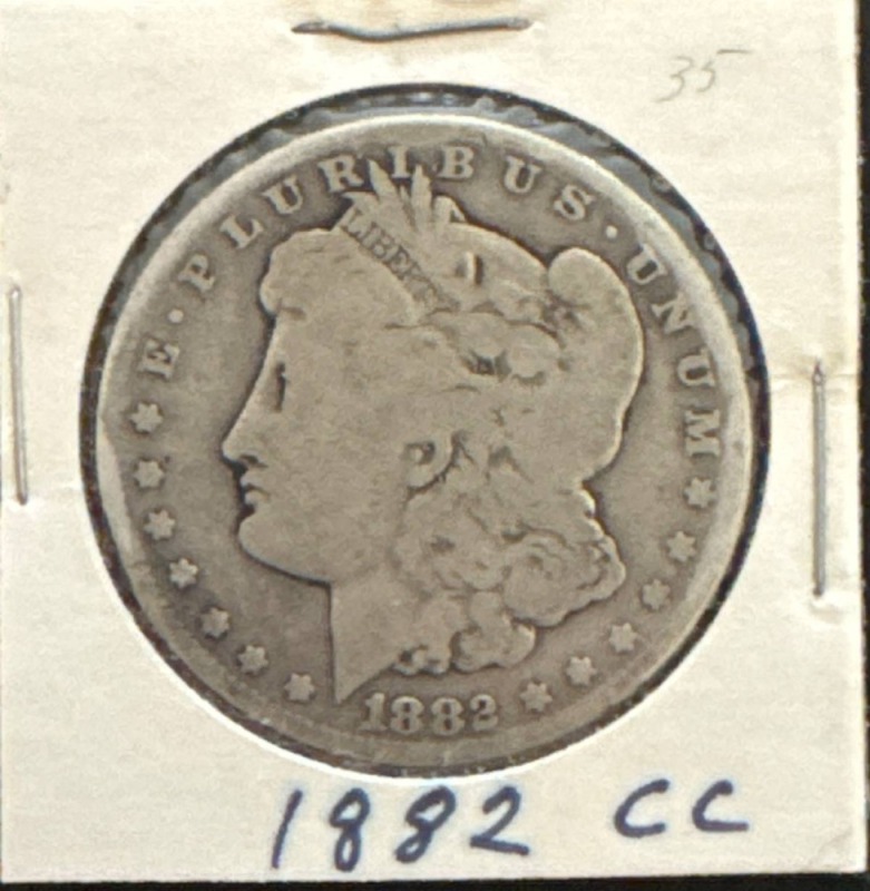 1882-CC Morgan Silver Dollar in Holder