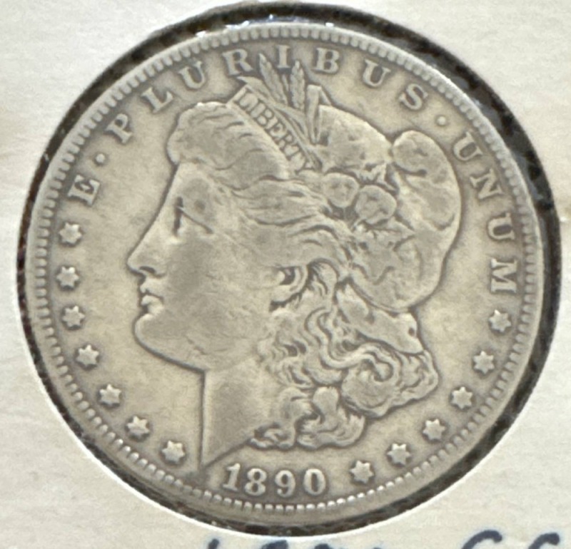 1890-CC Morgan Silver Dollar Coin