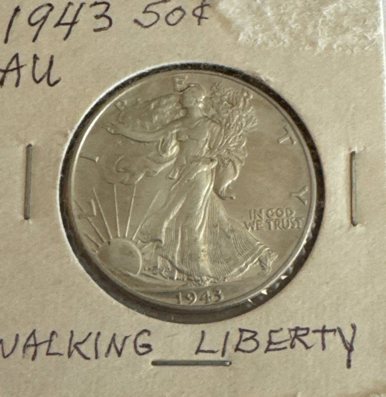 1943 Walking Liberty Half Dollar AU