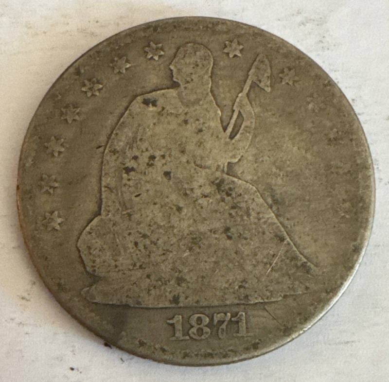 1871 United States Half Dollar Coin